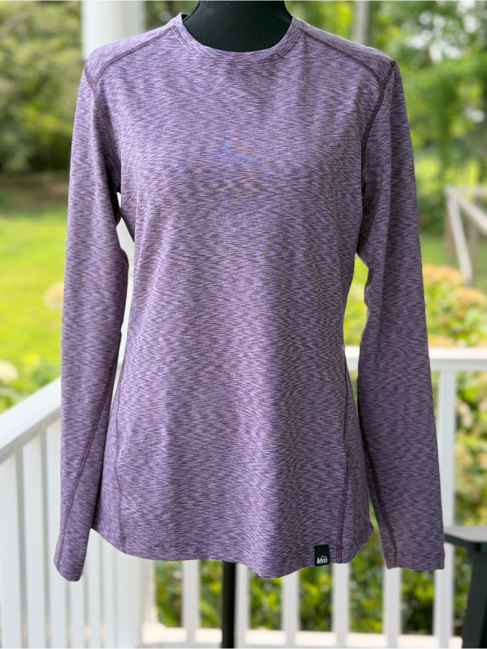 REI Co-op Lightweight Base Layer Crew Top Purple Medium Performance